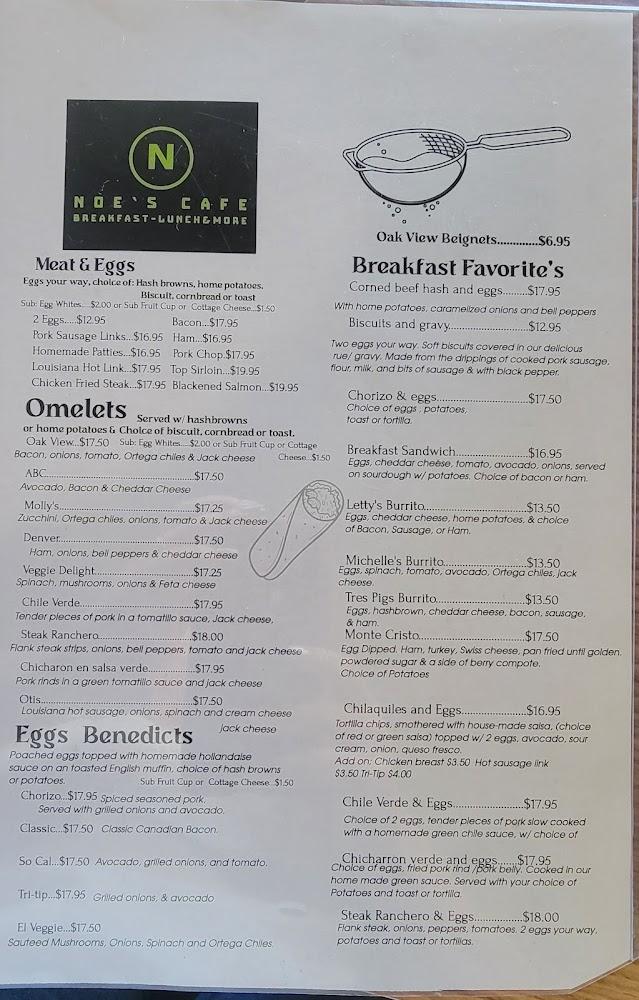 Noe's Cafe Menu image 4